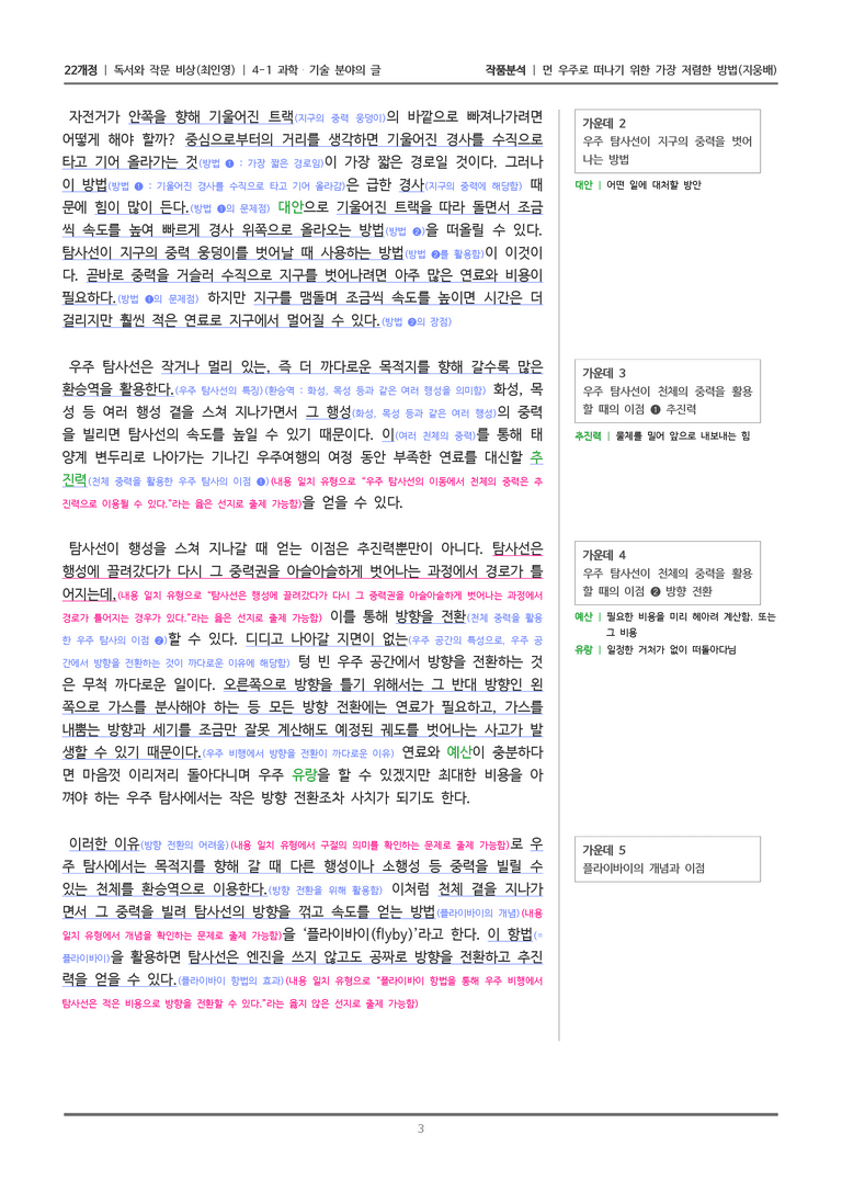[22개정] 독서와 작문 비상(최) 4-1(1) 먼 우주로 떠나기 위한 가장 저렴한 방법_작품분석_preview_3
