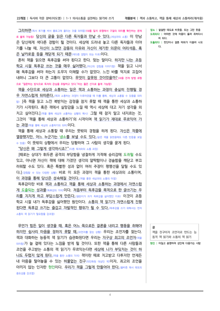 [22개정] 독서와 작문 창비(이) 1-1 책과 소통하고, 책을 통해 세상과 소통하라_작품분석_preview_4
