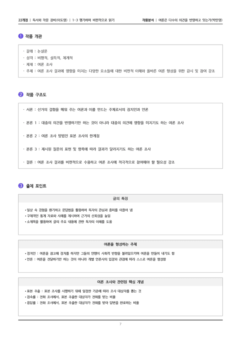 [22개정] 독서와 작문 창비(이) 1-3 여론은 다수의 의견을 반영하고 있는가_작품분석_preview_7