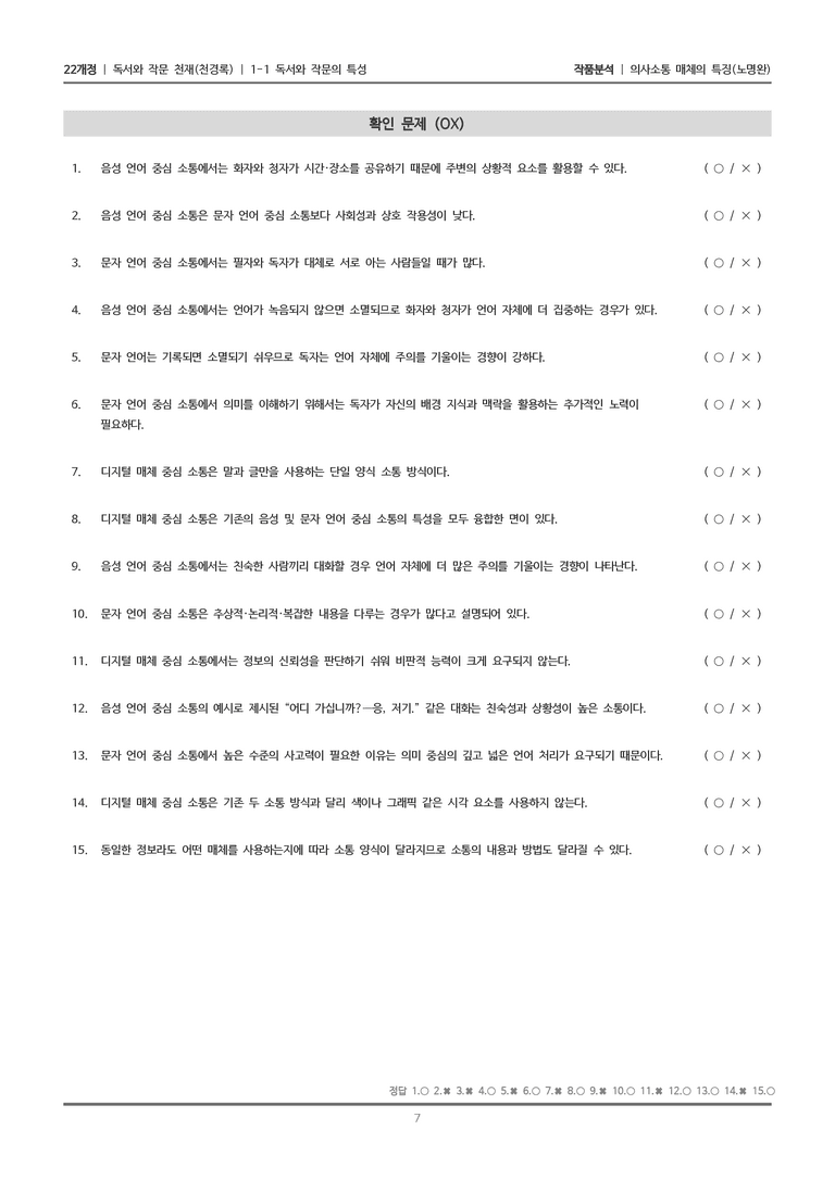 [22개정] 독서와 작문 천재(천) 1-1 의사소통 매체의 특징_작품분석_preview_7