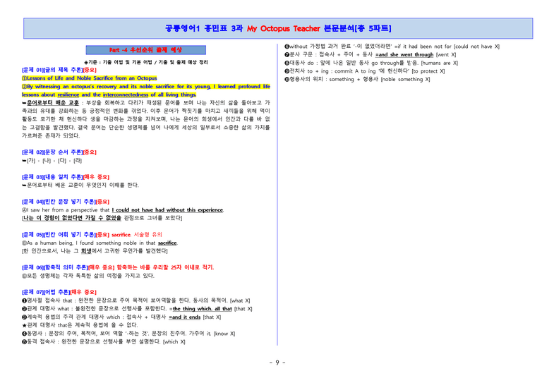 [적중률로 입소문난] 공통영어 1 비상(홍) 3과 워크북_preview_9