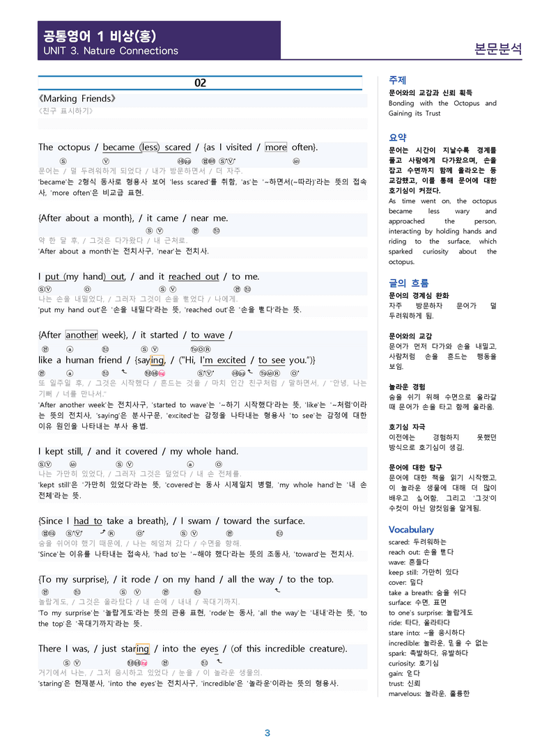 [1등급의 모든 핵심] 공통영어 1 비상(홍) 3과 분석노트_preview_3