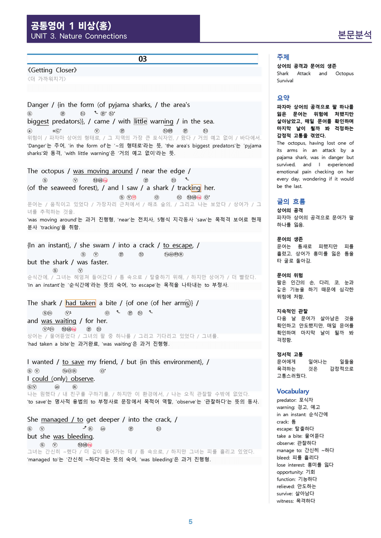 [1등급의 모든 핵심] 공통영어 1 비상(홍) 3과 분석노트_preview_5