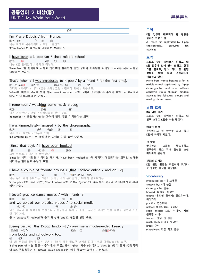 [1등급의 모든 핵심] 공통영어 2 비상(홍) 2과 워크북 10종_preview_3