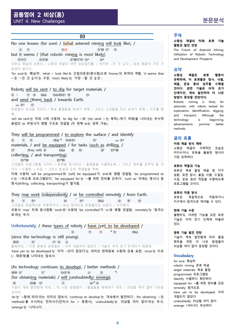 [1등급의 모든 핵심] 공통영어 2 비상(홍) 4과 워크북 10종_preview_4
