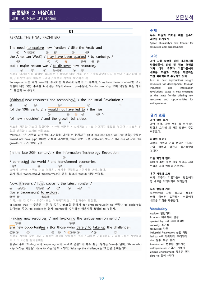 [1등급의 모든 핵심] 공통영어 2 비상(홍) 전체 1-4과 통합 워크북_preview_30