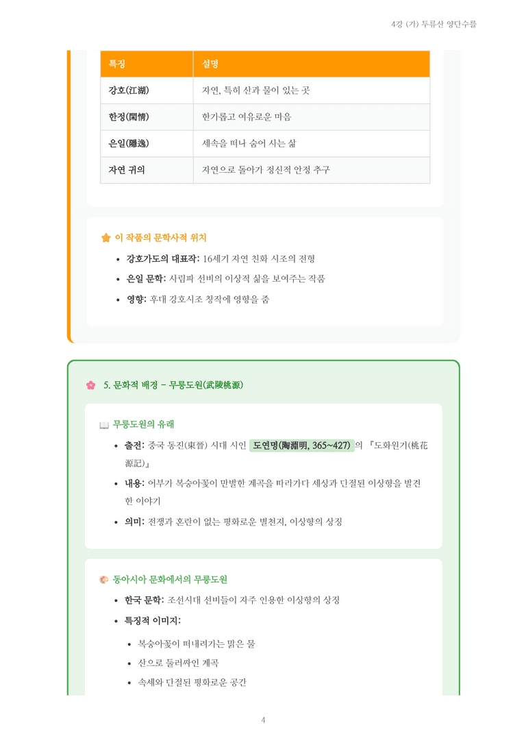 [2027 수특 문학] 고전시가 04강 (가) 두류산 양단수를 내용 정리_preview_4
