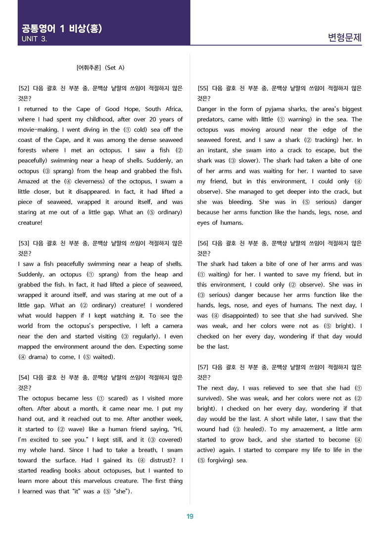 [고난도 객관식 변형문제] 공통영어 1 비상(홍) 3과 변형문제 SetAB 통합_preview_19