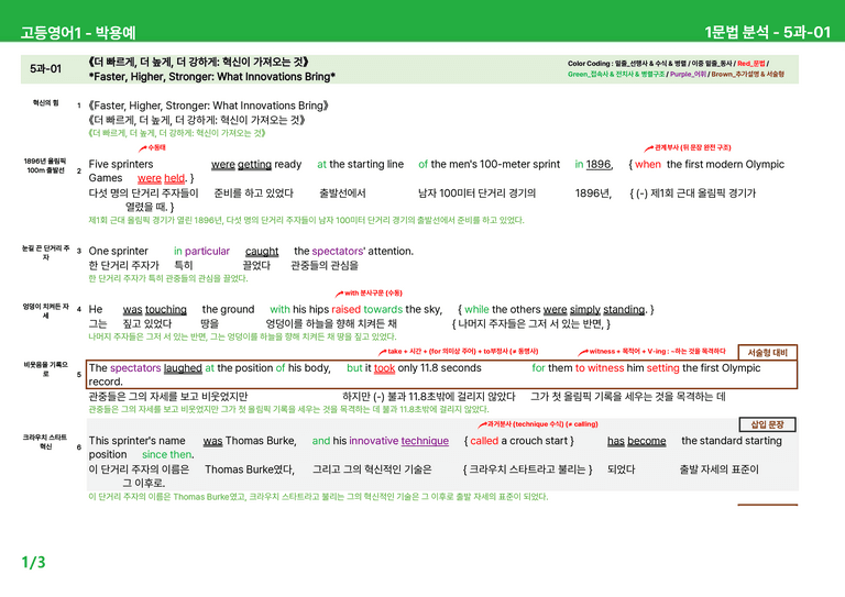 고등영어1 동아(박) 5과 상세분석 by 시드잉글리쉬_preview_1
