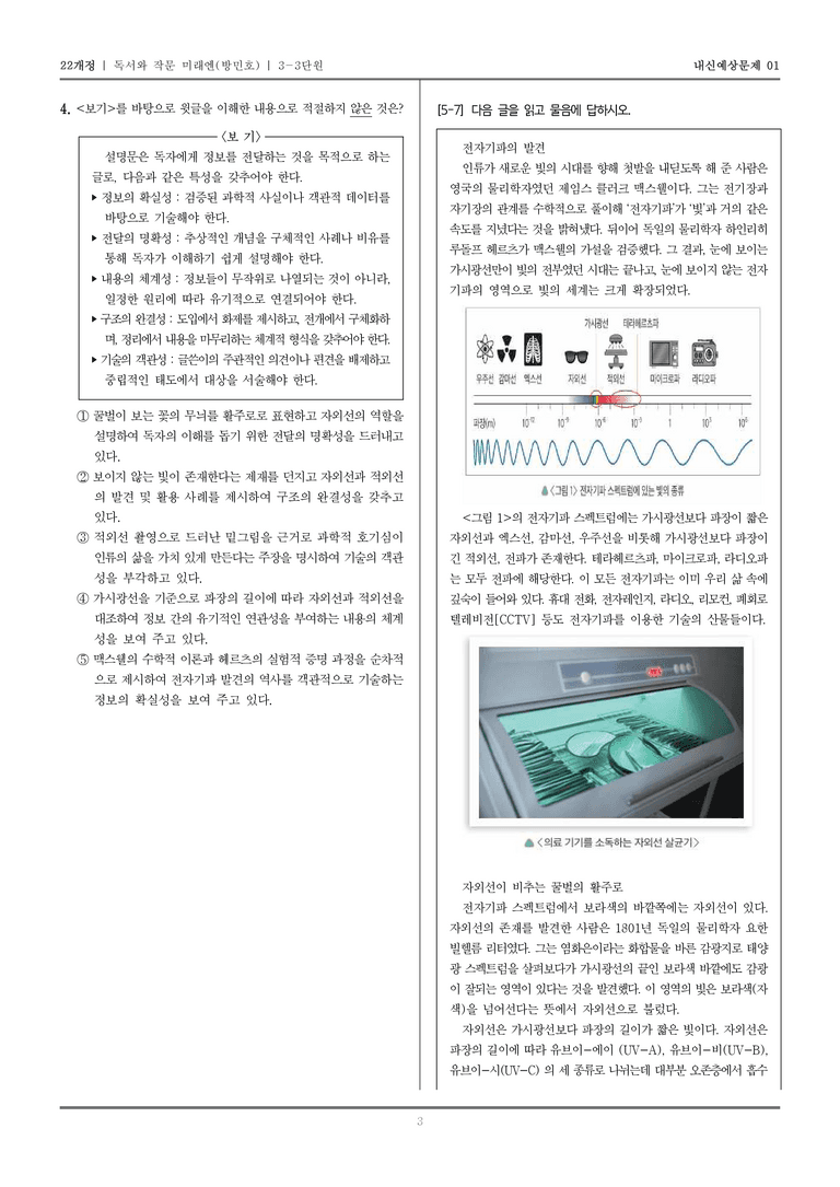 [22개정] 독서와 작문 미래엔(방) 3-3 과학·기술 분야의 글_내신예상문제01_preview_3