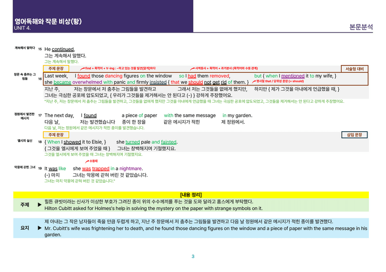 [빠르고 효율적인] 영어 독해와 작문 비상(황) 4과 상세분석_preview_3
