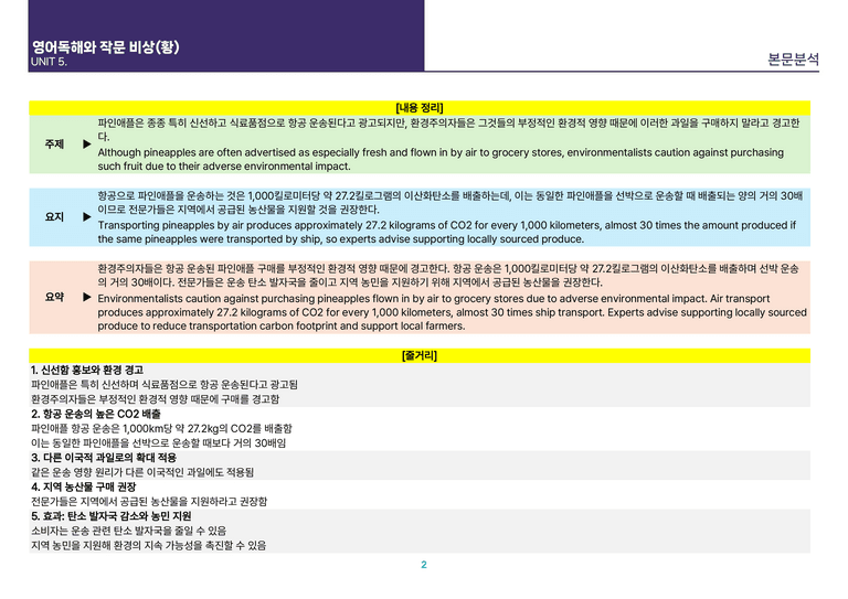 [빠르고 효율적인] 영어 독해와 작문 비상(황) 5과 상세분석_preview_4