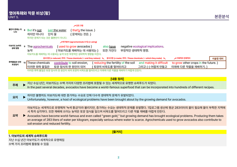 [빠르고 효율적인] 영어 독해와 작문 비상(황) 5과 상세분석_preview_6