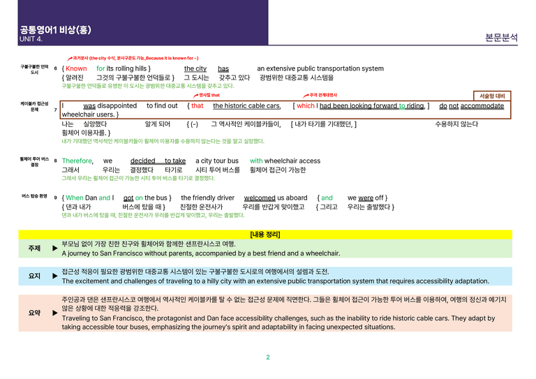 [빠르고 효율적인] 공통영어 1 비상(홍) 4과 상세분석 R1_preview_2