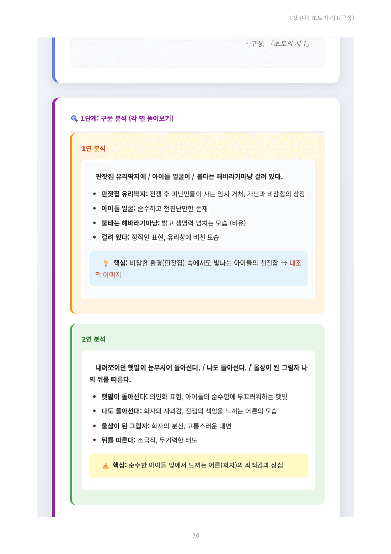 [2027 수특 문학] 현대시 01강 (나) 초토의 시1(구상) 내용 정리_preview_30