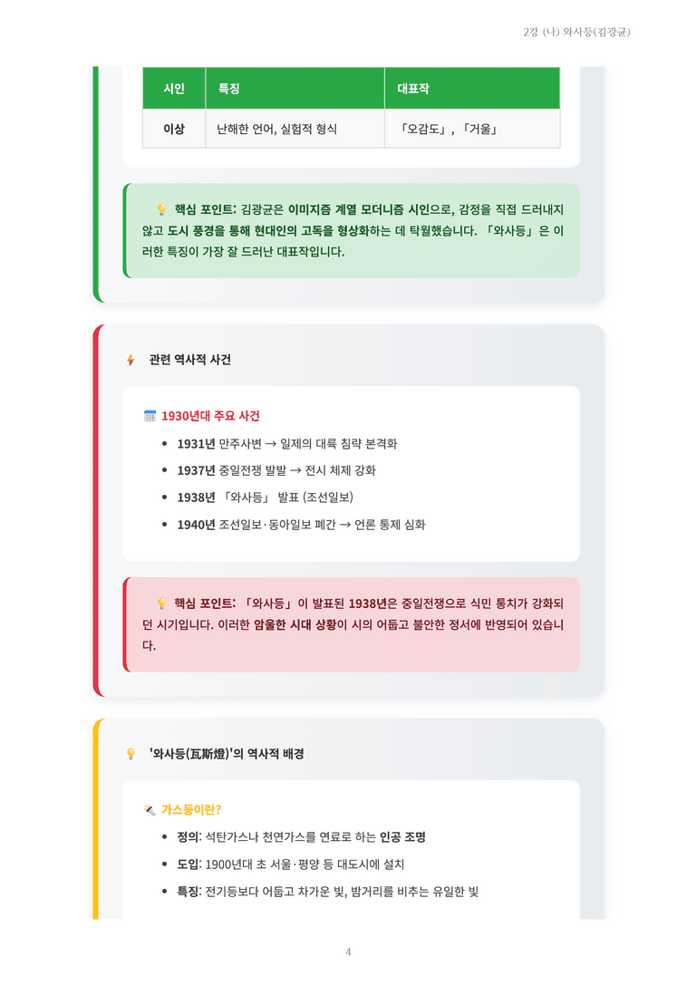 [2027 수특 문학] 현대시 02강 (나) 와사등(김광균) 내용 정리_preview_4