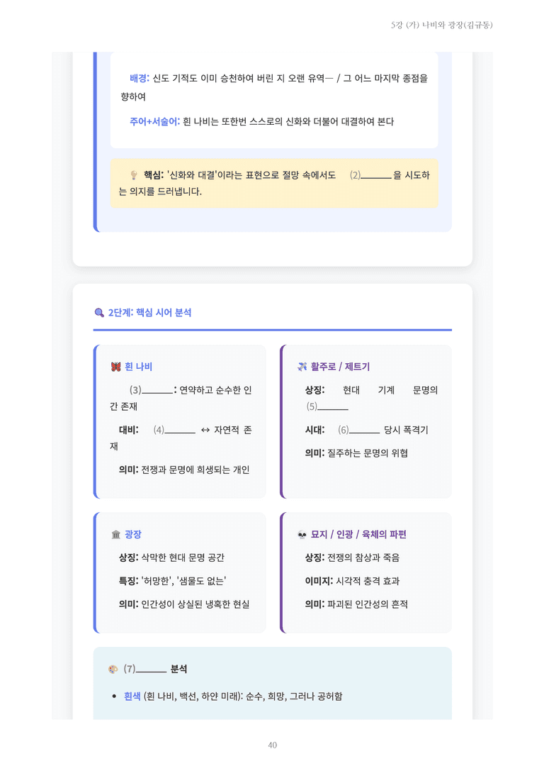 [2027 수특 문학] 현대시 05강 (가) 나비와 광장(김규동) 내용 정리_preview_40