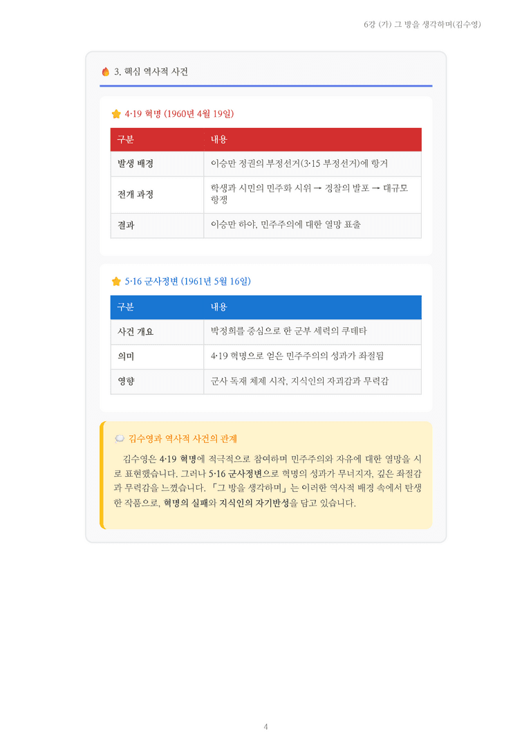 [2027 수특 문학] 현대시 06강 (가) 그 방을 생각하며(김수영) 내용 정리_preview_4