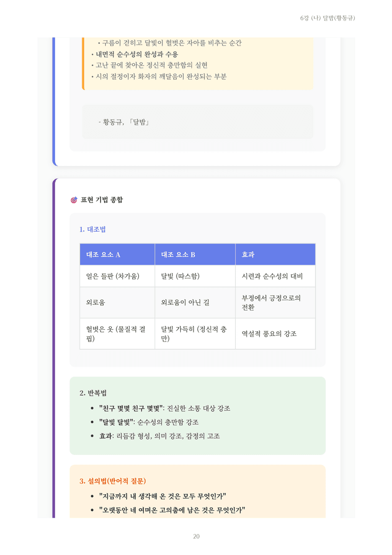 [2027 수특 문학] 현대시 06강 (나) 달밤(황동규) 내용 정리_preview_20
