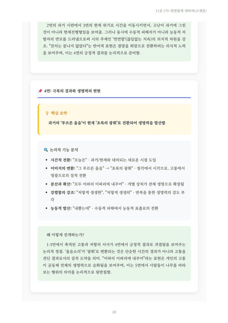 [2027 수특 문학] 현대시 11강 (가) 면면함에 대하여(고재종) 내용 정리_preview_20
