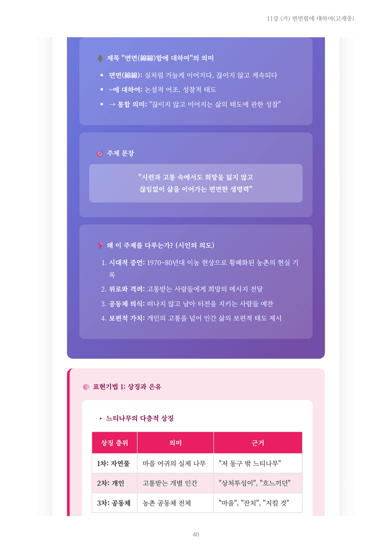 [2027 수특 문학] 현대시 11강 (가) 면면함에 대하여(고재종) 내용 정리_preview_40