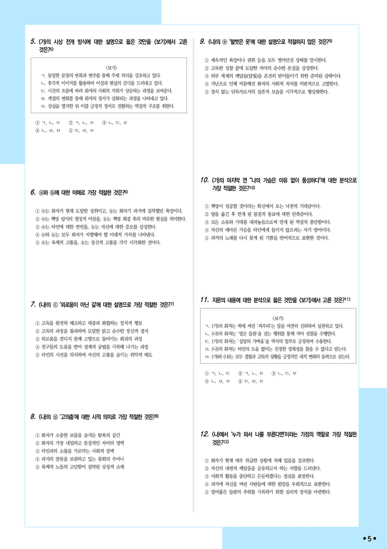 [2027 수능특강 문학] 적용학습-현대시 (6) 그 방을 생각하며, 달밤_분석+문제_preview_5