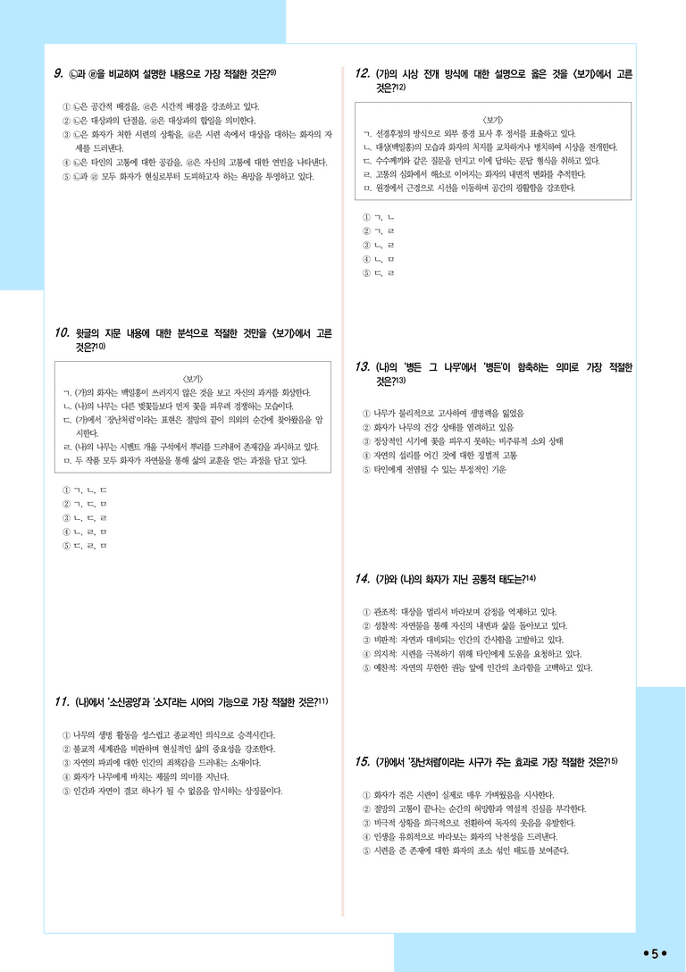 [2027 수능특강 문학] 적용학습-현대시 (9) 그 여름의 끝, 그 나무_분석+문제_preview_5