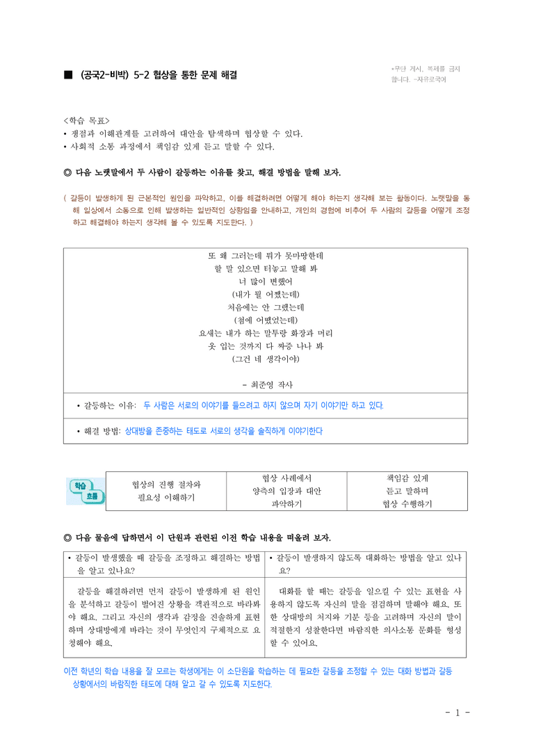 (공국2-비박) 5-2 협상을 통한 문제 해결(가사실 사용을 위한 협상) ■(해설•정리)-12쪽_preview_1