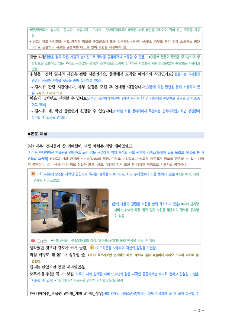 중1-1 (천-정) 3-2 매체로 소통하기 –애니메이션 박물관에 가 보자! ■(해설•정리)_(7쪽)_preview_2