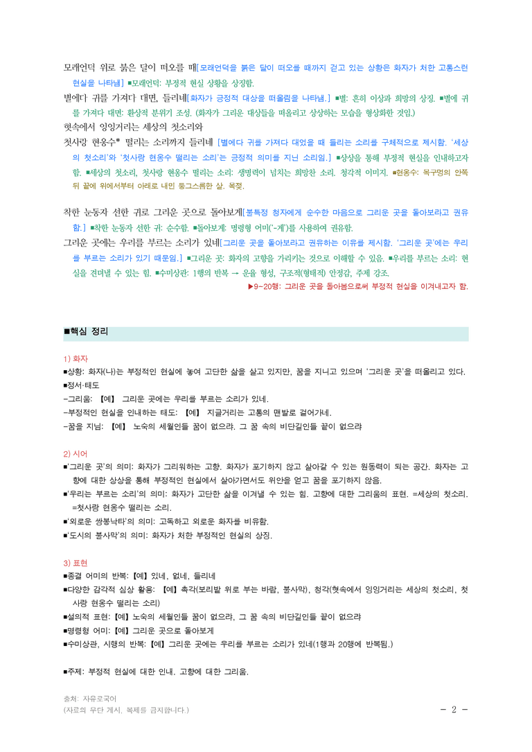 (24-10) (고2) 그리운 곳으로 돌아보라 (정일근) ■(해설•정리)_preview_2