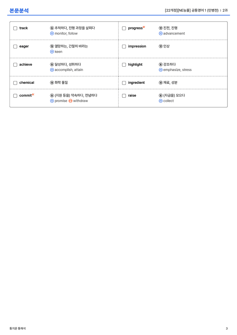  [NE능률] 공통영어 1 (민병천) 2과 본문분석_preview_3