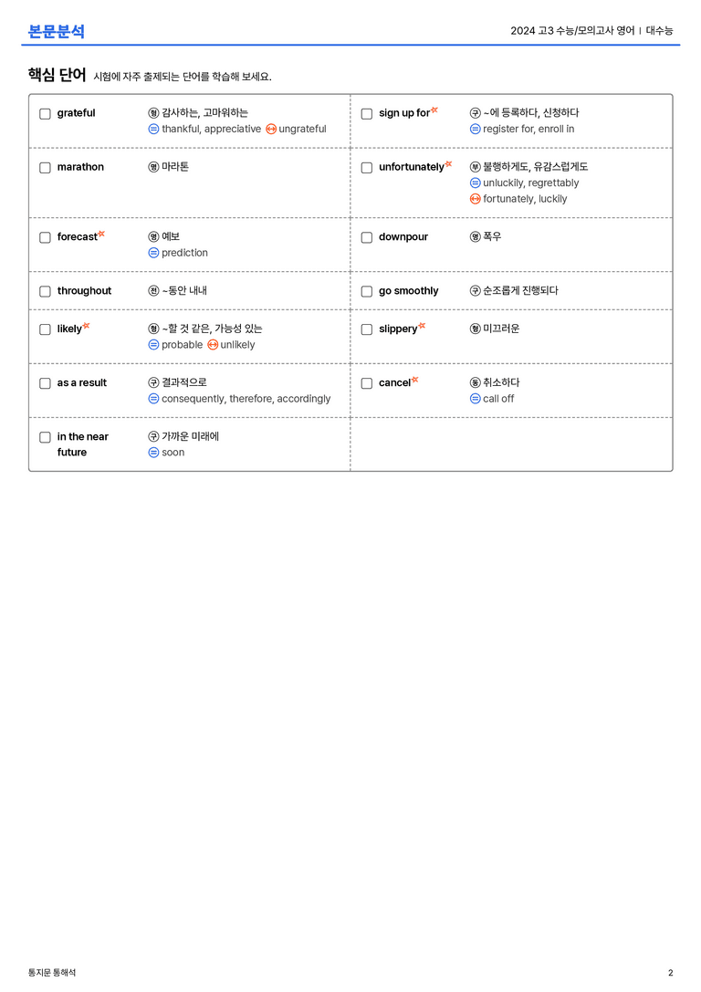 2024 고3 수능/모의고사 영어 대수능 본문분석_preview_2