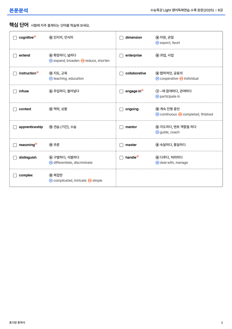  수능특강 Light 영어독해연습 수록 원문(2025) 6강 본문분석_preview_2
