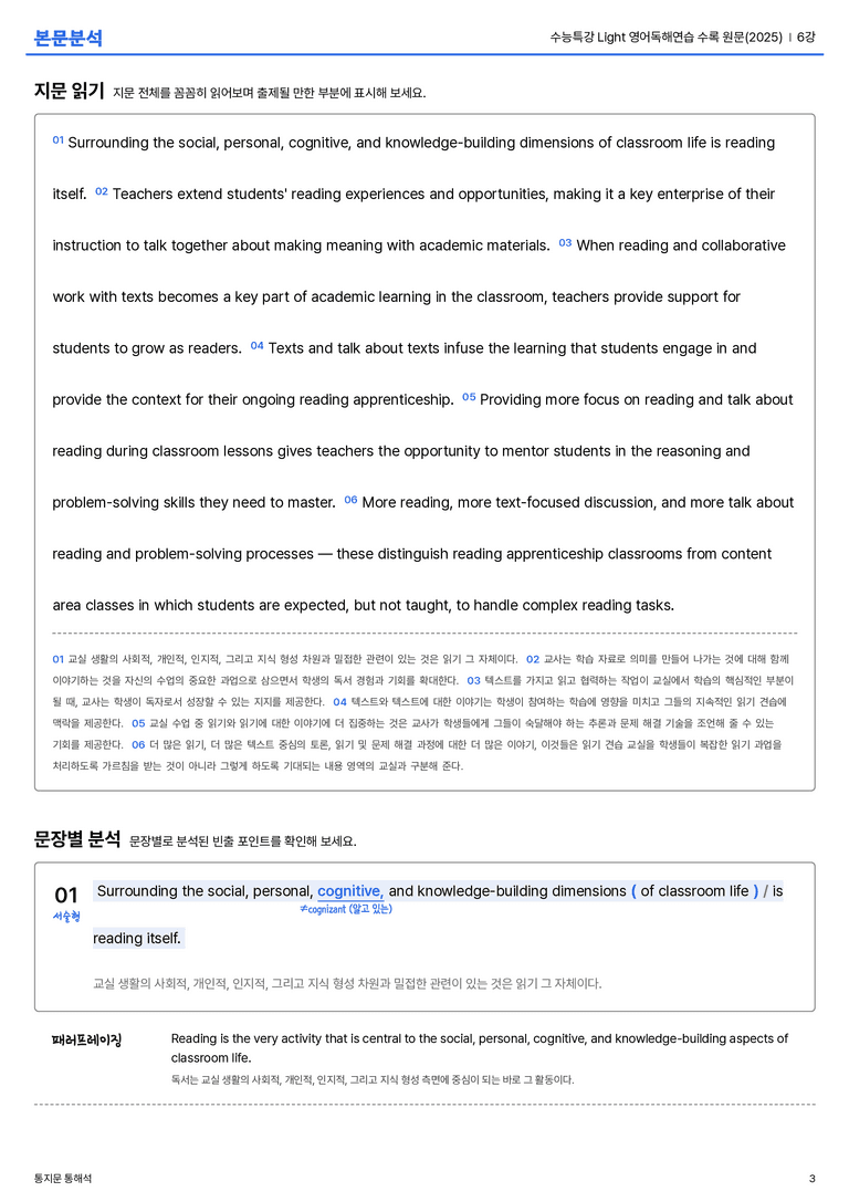  수능특강 Light 영어독해연습 수록 원문(2025) 6강 본문분석_preview_3