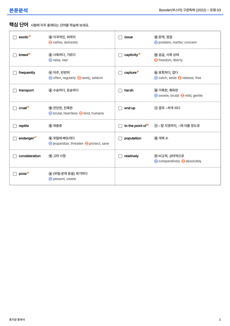 Booster(부스터) 구문독해 (2022) 유형 03 본문분석_preview_2