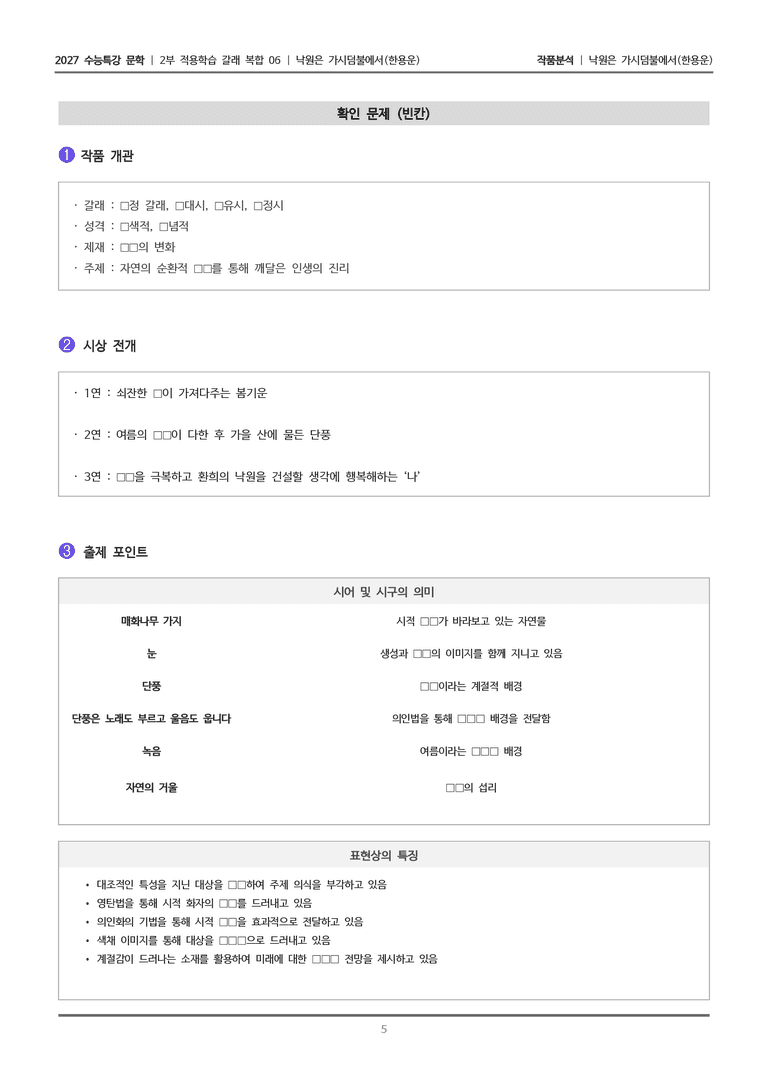 [2027 수능특강 문학] 적용학습 갈래복합 06 낙원은 가시덤불에서_작품분석_preview_5