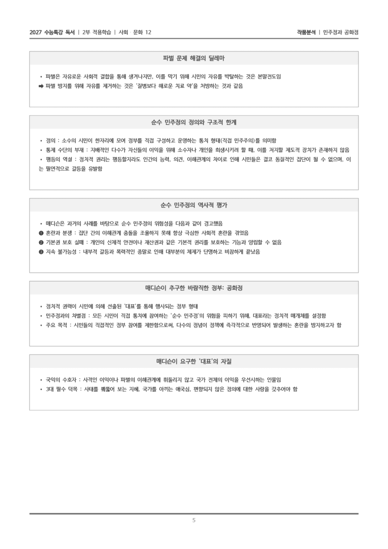 [2027 수능특강 독서] 적용학습 사회문화 12 민주정과 공화정_작품분석_preview_5