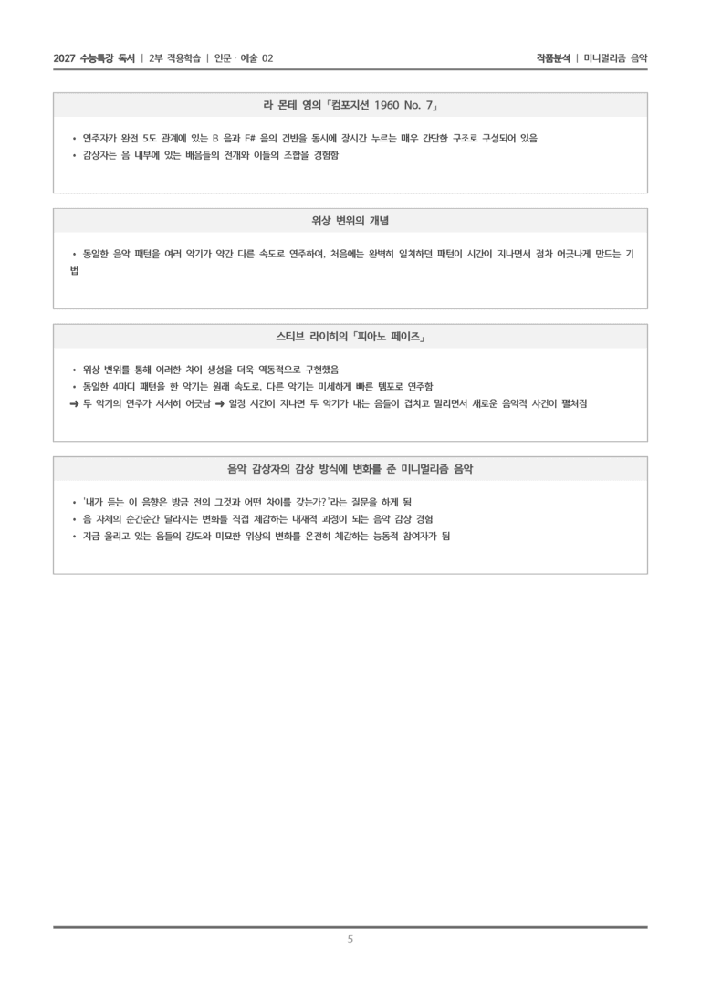 [2027 수능특강 독서] 적용학습 인문예술 02 미니멀리즘 음악_작품분석_preview_5