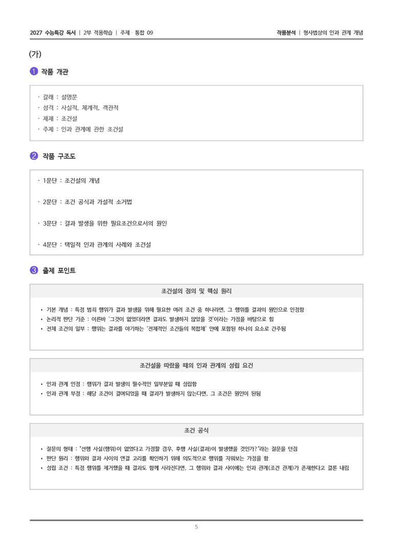 [2027 수능특강 독서] 적용학습 주제통합 09 형사법상의 인과 관계 개념_작품분석_preview_5