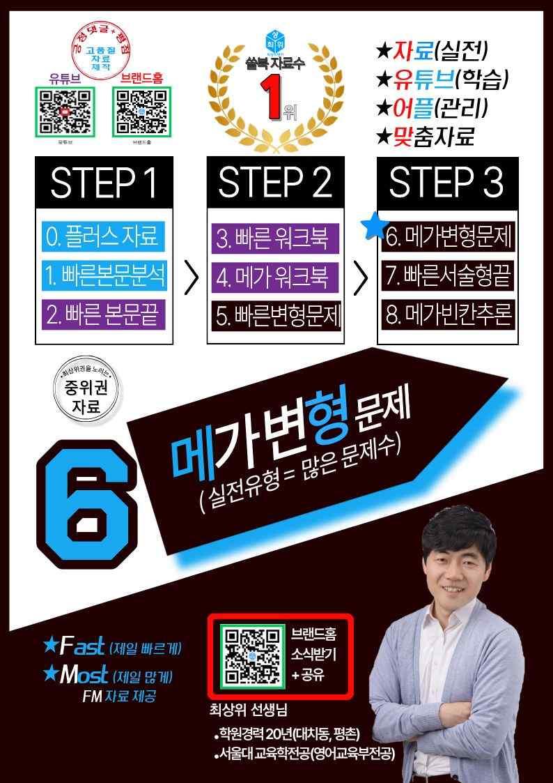 6번=메가 변형문제=2027 수능특강 영어독해연습 11강=400제_promotion