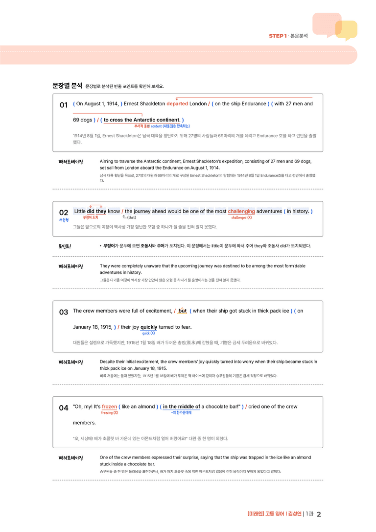 [미래엔] 고등 영어 Ⅰ (김성연) 1과 | STEP1 본문분석_preview_2