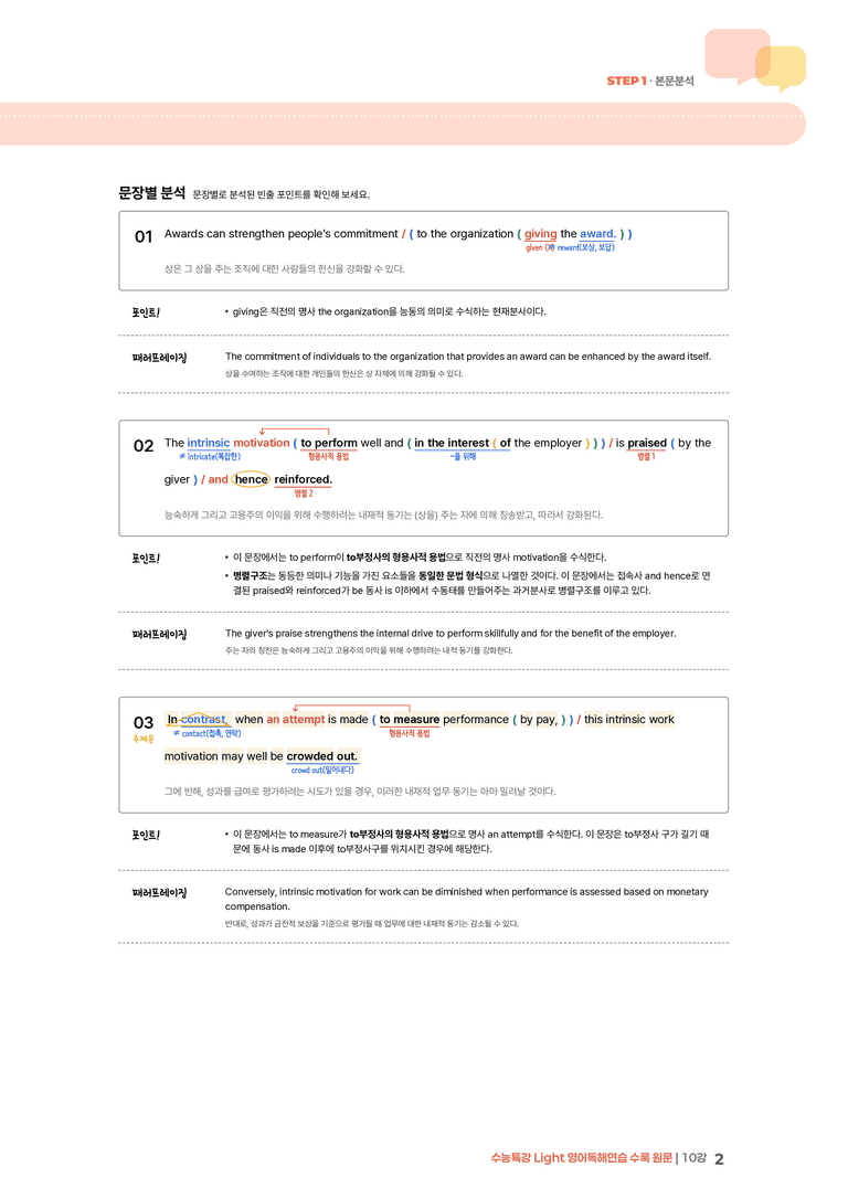 수능특강 Light 영어독해연습 10강 | STEP1 본문분석_preview_2