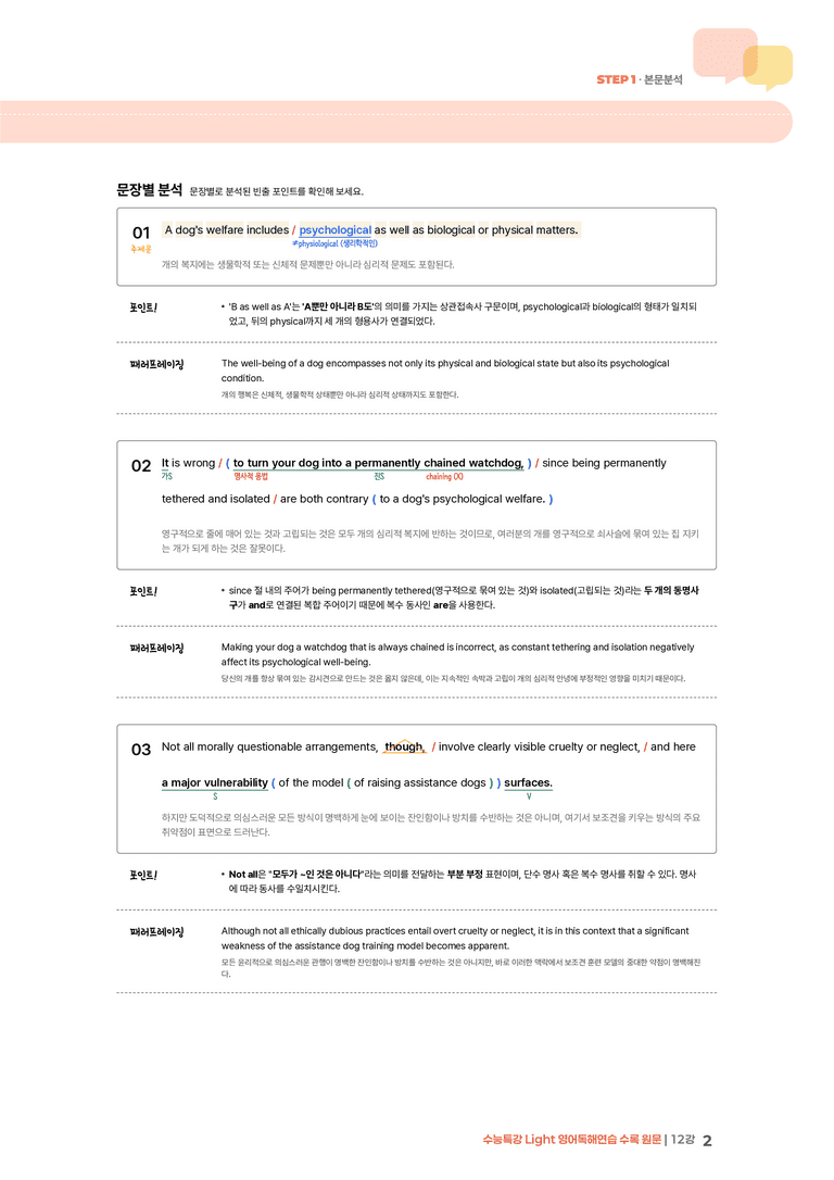 수능특강 Light 영어독해연습 12강 | STEP1 본문분석_preview_2