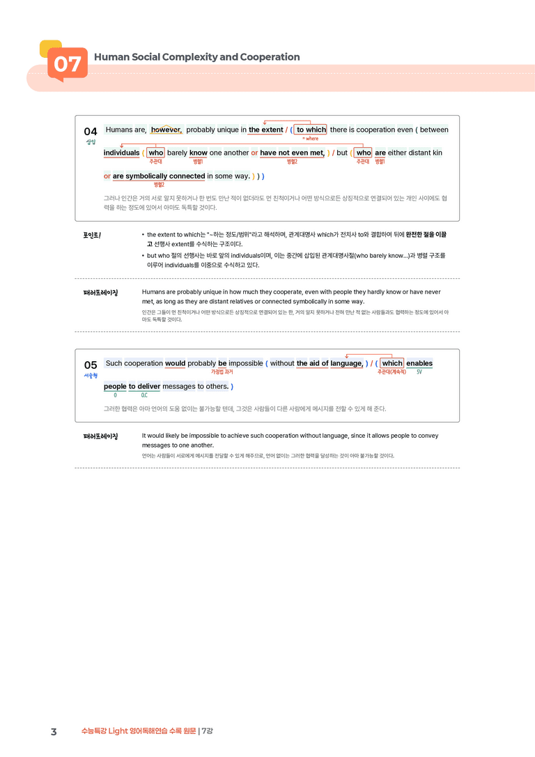 수능특강 Light 영어독해연습 7강 | STEP1 본문분석_preview_3