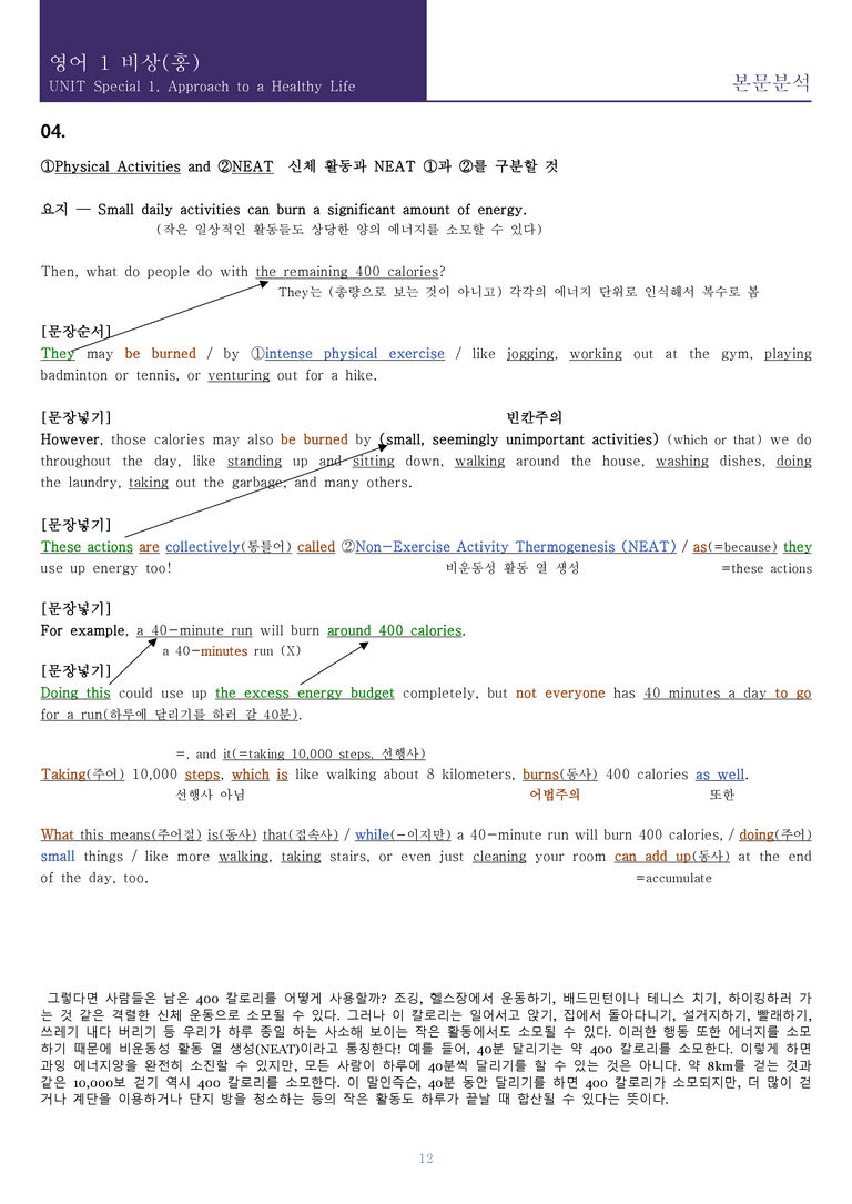 [한 권으로 끝내는 올인원] 고등 영어 Ⅰ 비상(홍) SL1 한권에 끝내기_preview_12
