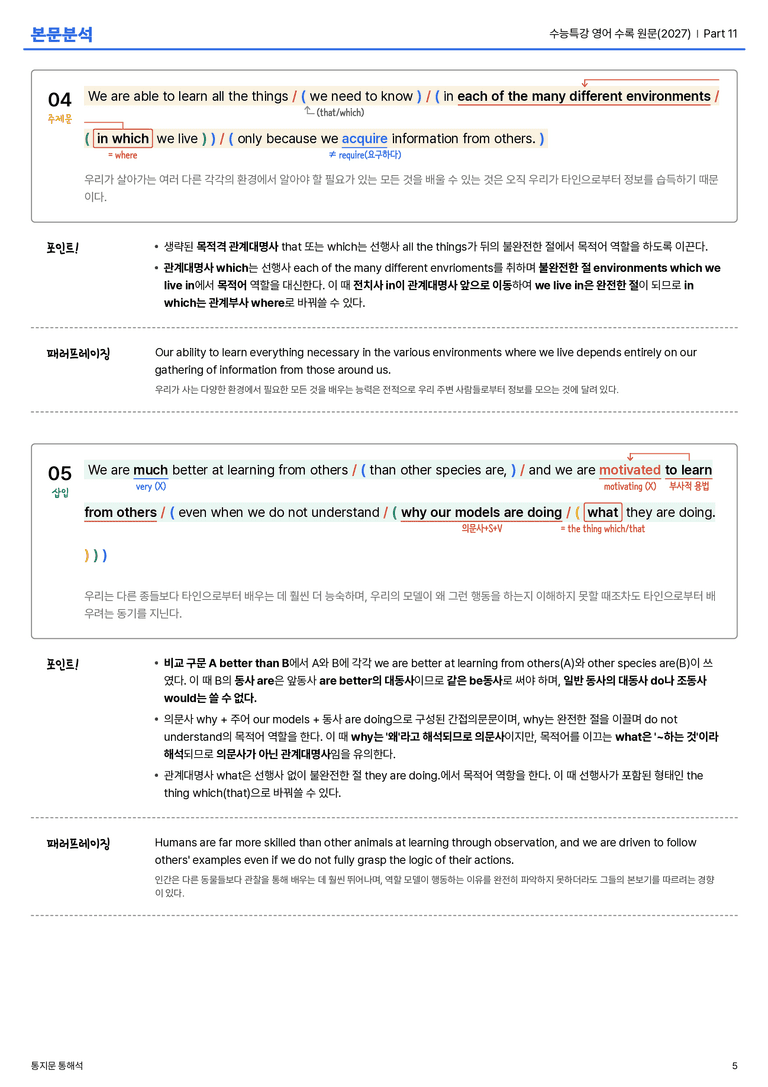수능특강 영어 수록 원문(2027) Part 11 본문분석_preview_5