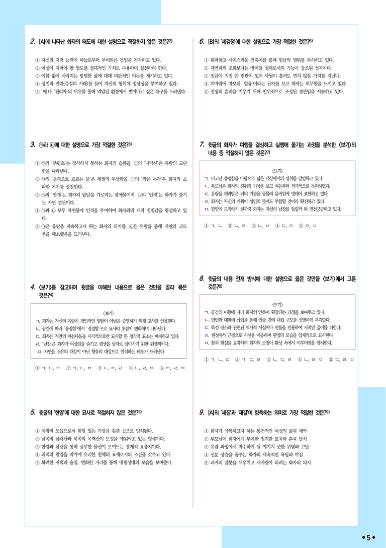 [2027 수능특강 문학] 적용학습-극수필 (06) 호동서락기-김금원_분석+문제_preview_5