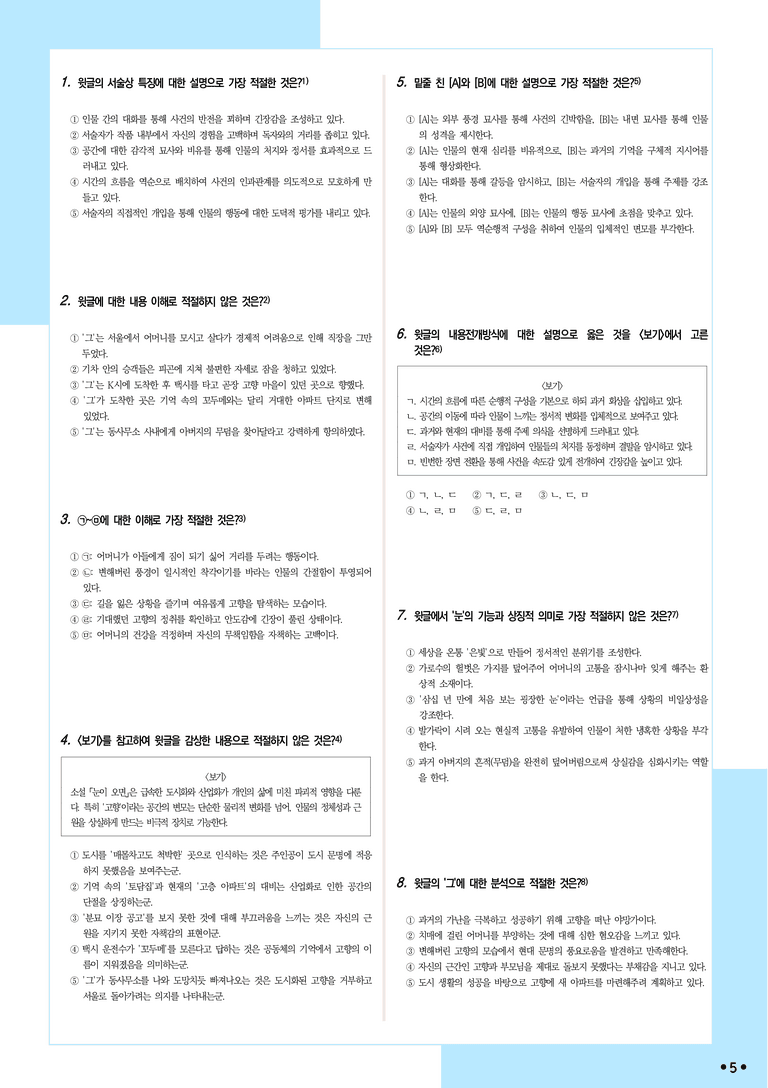 [2027 수능특강 문학] 적용학습-현대소설 (10) 눈이 오면-임철우_분석+문제_preview_5