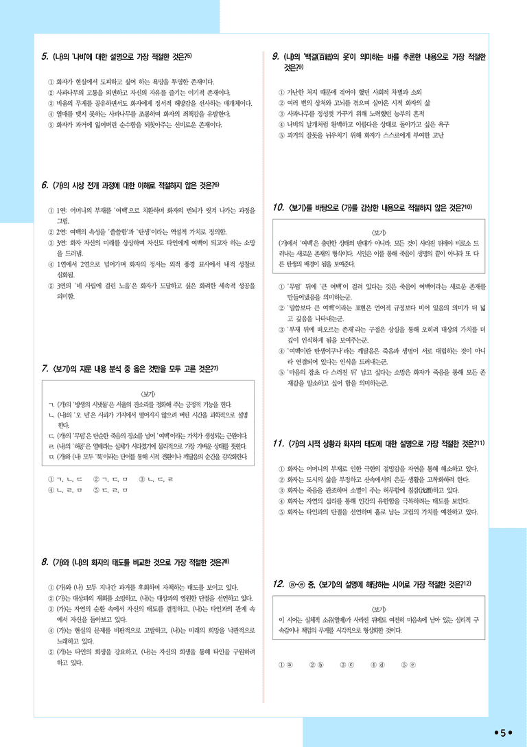 [2027 수능특강 문학] 적용학습-실전학습1-4 모든 사라지는 것들은 뒤에 여백을 남긴다, 사과밭을 지나며_분석+문제_preview_5