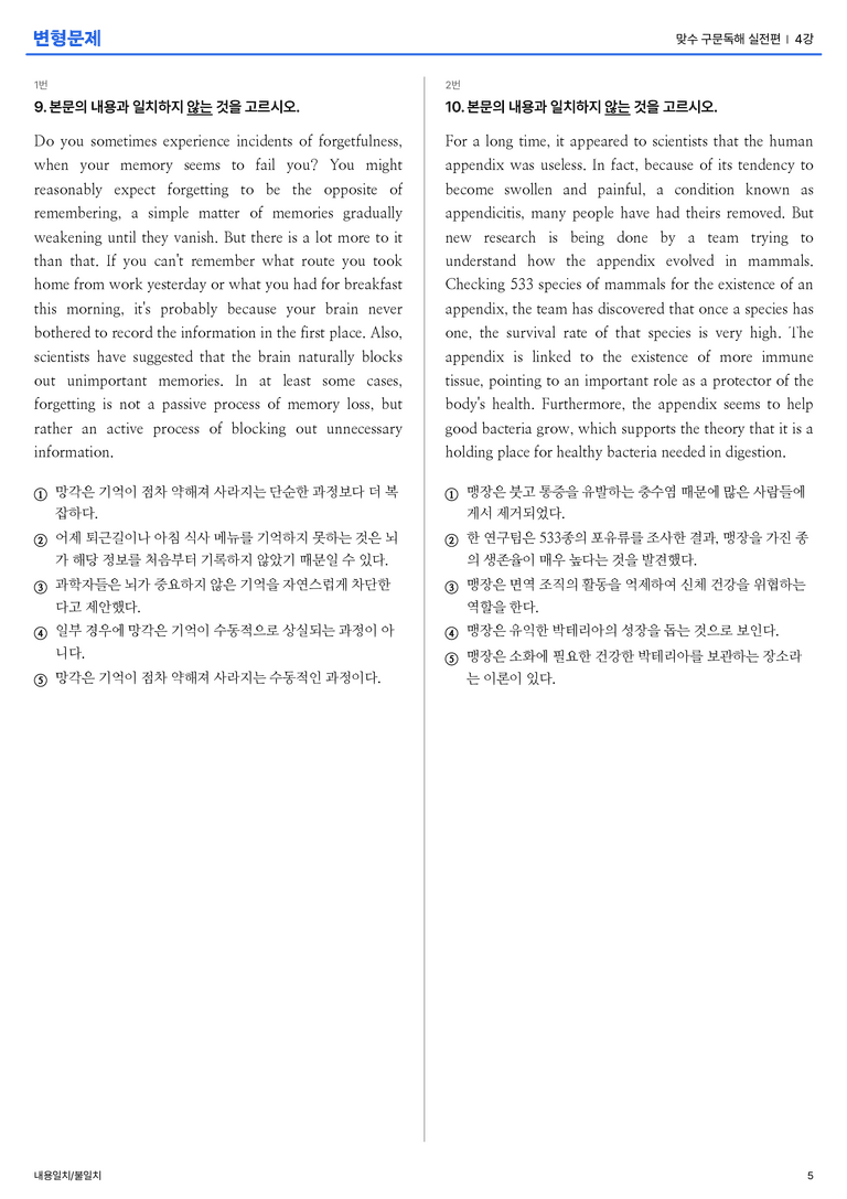 맞수 구문독해 실전편 4강 변형문제_preview_5